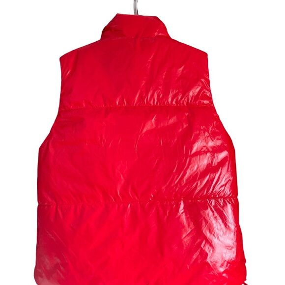 A New Day Womens Red Puffer Vest Lightweight Quilted Outerwear W/ Pockets Small - Picture 6 of 10